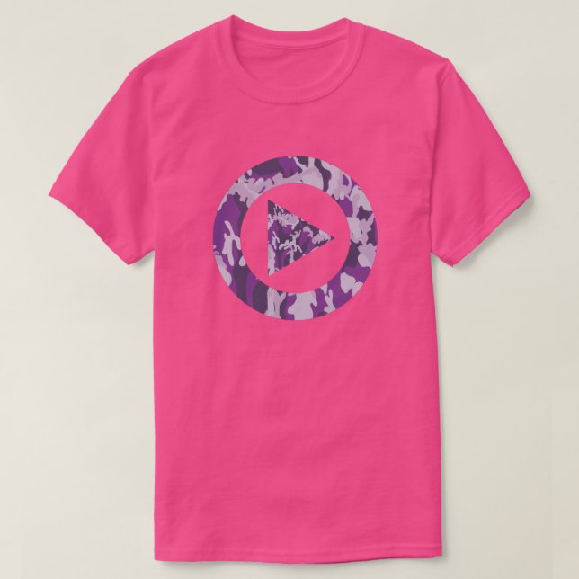 Camiseta PurpleBerry Camo Pattern Play de prensa (Diseño del anverso)