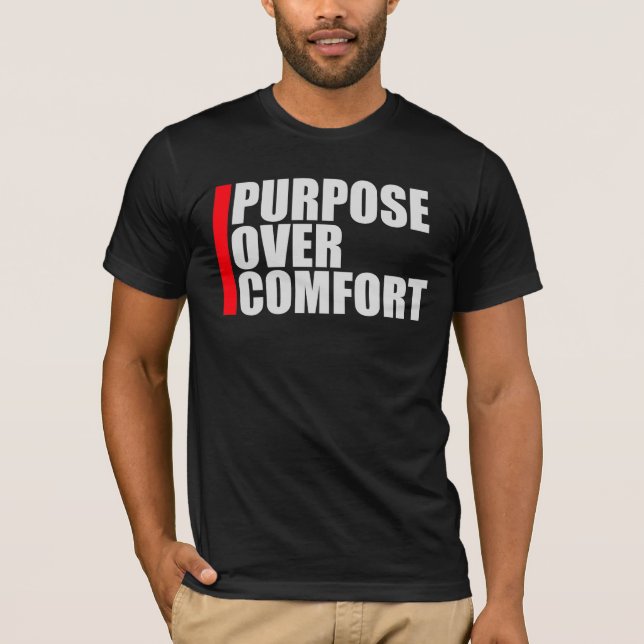 Camiseta Purpose Over Comfort Motivation Mindset Growth (Anverso)