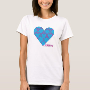 Camiseta Púrpura-Aguamarina 3 del damasco