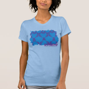 Camiseta Púrpura-Aguamarina 4 del damasco