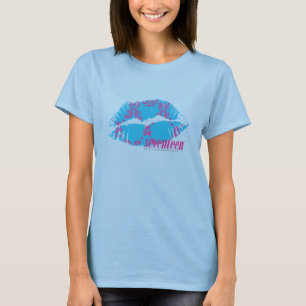 Camiseta Púrpura-Aguamarina del damasco