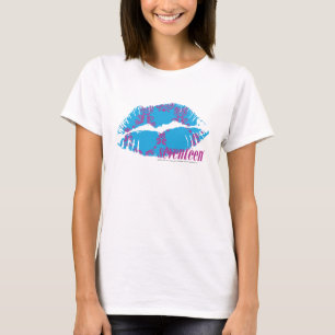 Camiseta Púrpura-Aguamarina del damasco