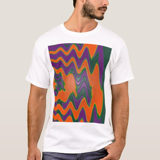 Camiseta púrpura anaranjada maravillosa (Anverso)