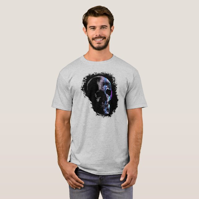 Camiseta Púrpura azul SKULL (Anverso completo)