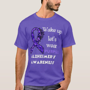 Camiseta Púrpura de conciencia de Alzheimer