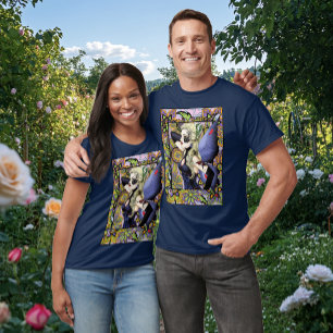 Camiseta Púrpura de Floral de hadas rubias
