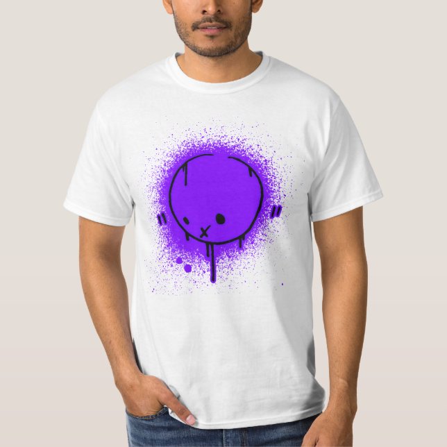 Camiseta Púrpura de la cara del aerosol (Anverso)