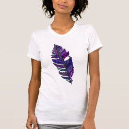 Camiseta púrpura de la pluma