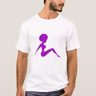 Camiseta púrpura de la silueta