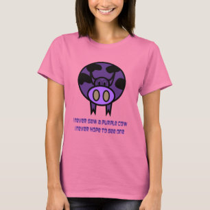 Camiseta púrpura de la vaca