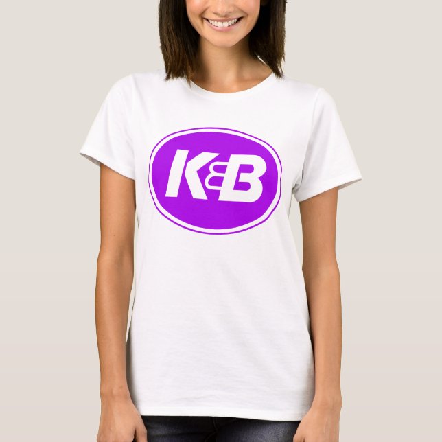 Camiseta Púrpura de las señoras K&B en el oro (Anverso)