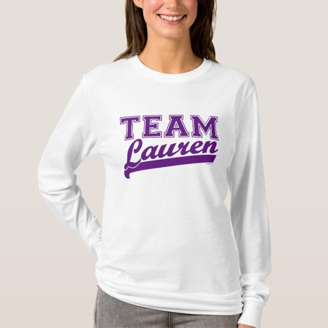 Camiseta Púrpura de Lauren del equipo (Anverso)