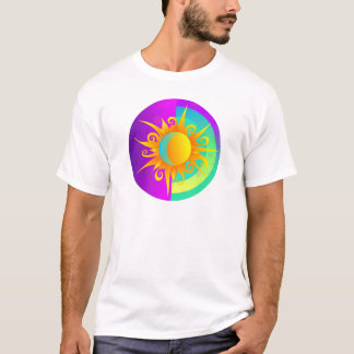 Camiseta Púrpura de luna de sol deslumbrante