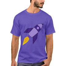 Camiseta púrpura de Rocket retro