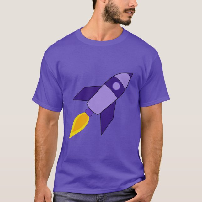 Camiseta púrpura de Rocket retro (Anverso)
