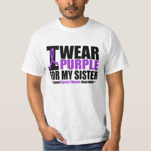 Camiseta Púrpura del desgaste de la fibrosis quística I