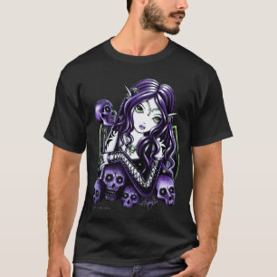 Camiseta púrpura del Faery del cráneo de Hallowe
