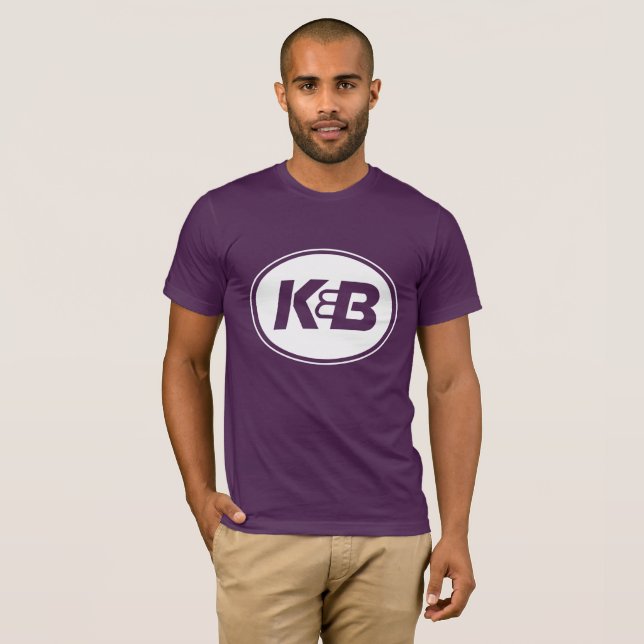 Camiseta púrpura del K&B de los hombres (Anverso completo)