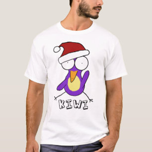 Camiseta púrpura del kiwi de Santa