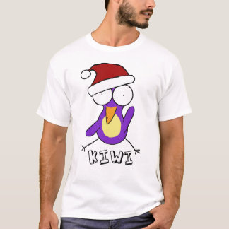 Camiseta púrpura del kiwi de Santa