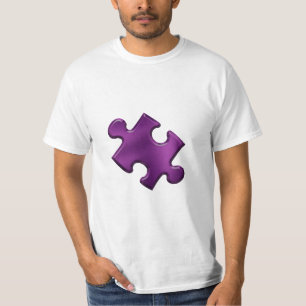 Camiseta Púrpura del pedazo del rompecabezas del autismo