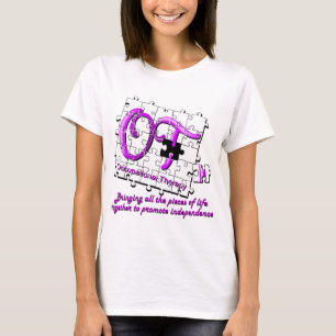 Camiseta púrpura del rompecabezas del ot