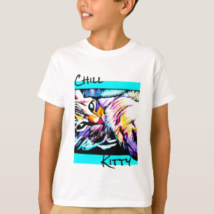 Camiseta púrpura desapasible del gatito