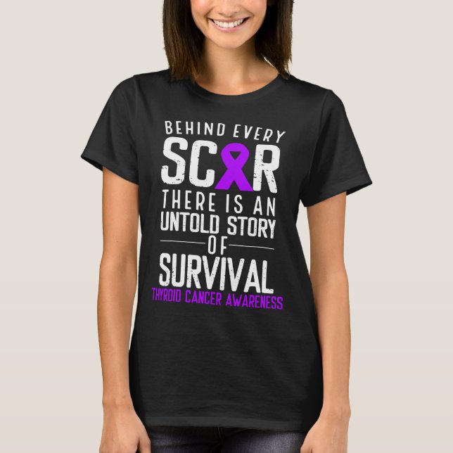 Camiseta Púrpura detrás de cada cicatriz Conciencia sobre e (Anverso)