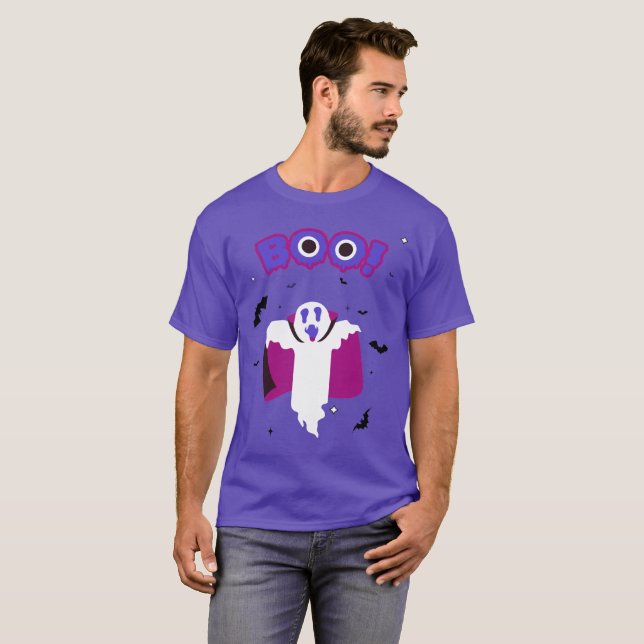 Camiseta púrpura Drácula Boo (Anverso completo)