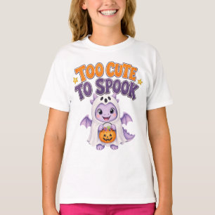 Camiseta Púrpura Dragón Fantasma Demasiado Lindo para Asust