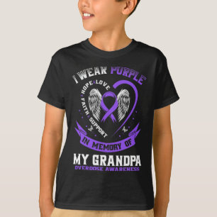 Camiseta Púrpura En Memoria De Los Avisos De Sobredosis De