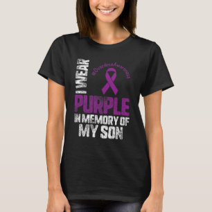Camiseta Púrpura En Memoria De Mi Hijo Sobredosis Mon De Co