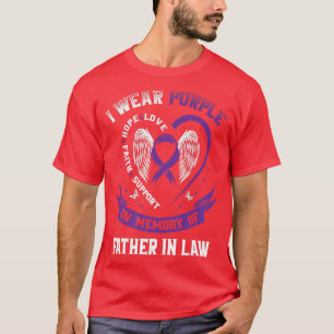 Camiseta Púrpura En Memoria De Mi Padre En Epilepsia De Ley