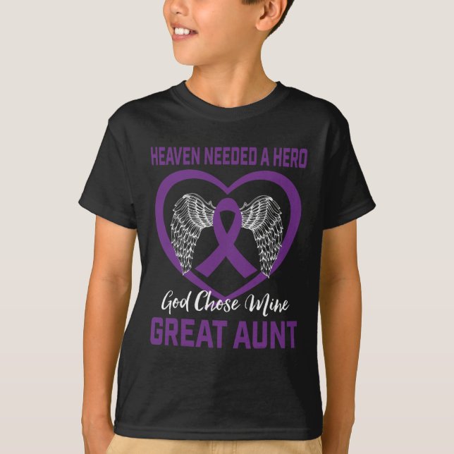 Camiseta Púrpura En Memoria Del Gran Cáncer Pancreático De  (Anverso)