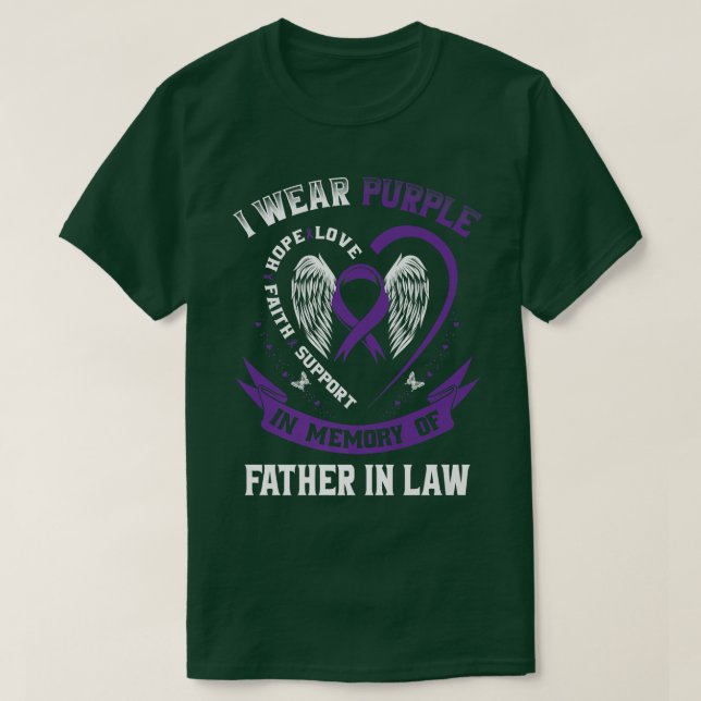 Camiseta Púrpura En Memoria Del Padre En La Epilepsia De Aw (Diseño del anverso)