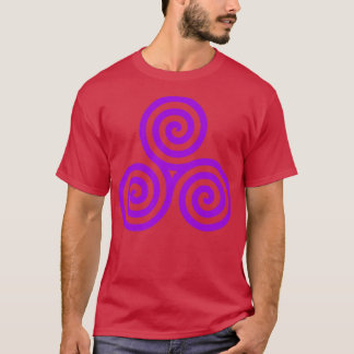 Camiseta Púrpura espiral céltica triple
