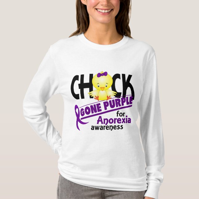 Camiseta Púrpura ida polluelo 2 de la anorexia (Anverso)