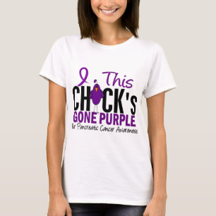 Camiseta Púrpura ida polluelo del cáncer pancreático