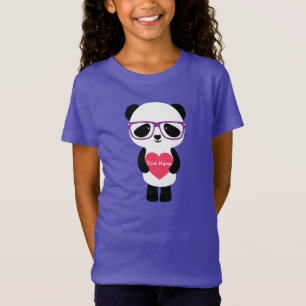 Camiseta Púrpura linda de la panda