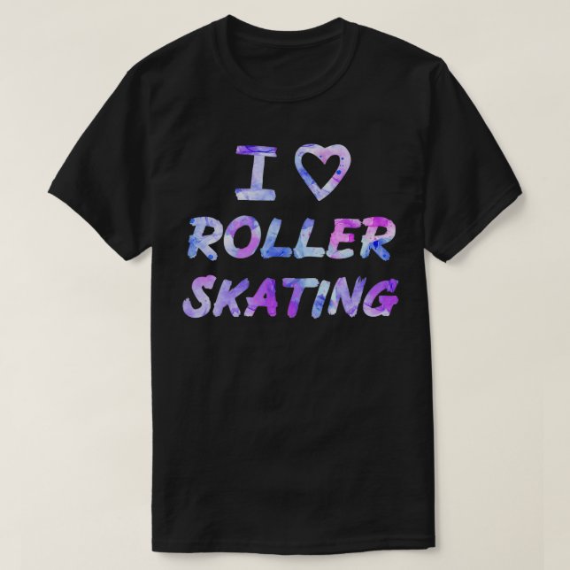 Camiseta Púrpura me el patinaje sobre ruedas (Diseño del anverso)