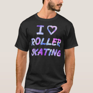 Camiseta Púrpura me el patinaje sobre ruedas