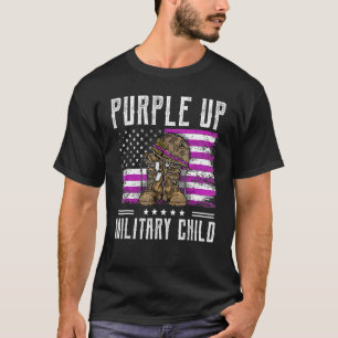Camiseta Púrpura Mes De Niños Militares Boots Fla