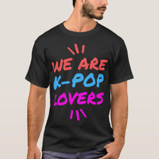 Camiseta Púrpura Naranja&_ Blue Cute K-Pop Lover