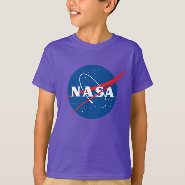 Camiseta púrpura nebulosa infantil de la NASA (XS- (Anverso)