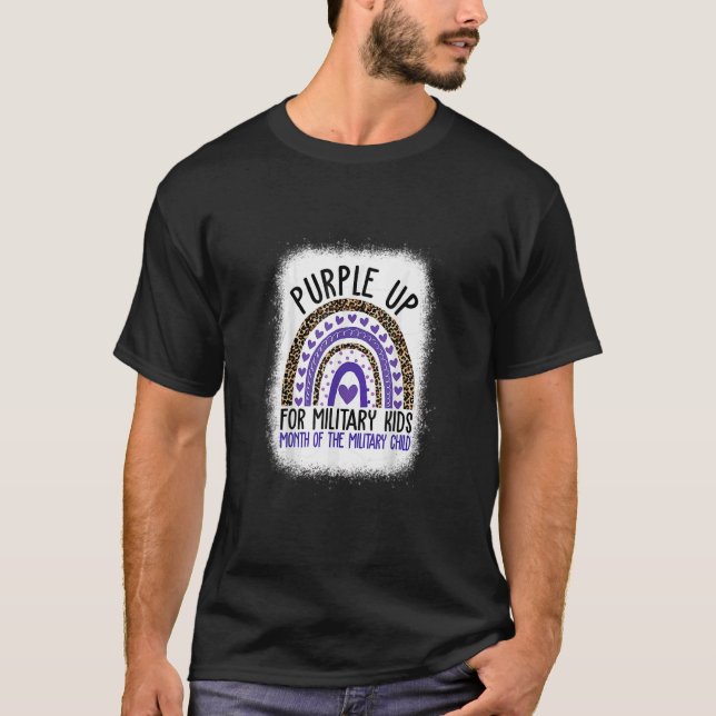 Camiseta Púrpura Para El Mes Militar De Guay Del Ejército (Anverso)