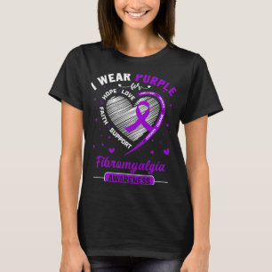 Camiseta Púrpura Para Fibromialgia Cinta De Concienciación