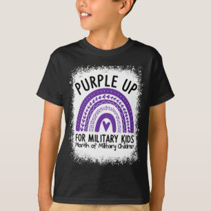 Camiseta Púrpura para los niños militares Arcoíris Niño mil