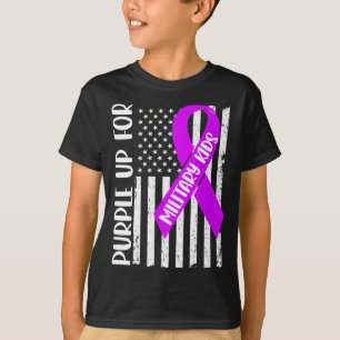 Camiseta Púrpura para los niños militares Arcoíris Niño mil