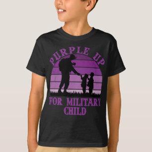 Camiseta Púrpura para los niños militares Arcoíris Niño mil