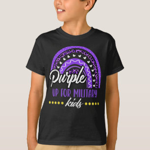 Camiseta Púrpura para los niños militares Arcoíris Niño mil